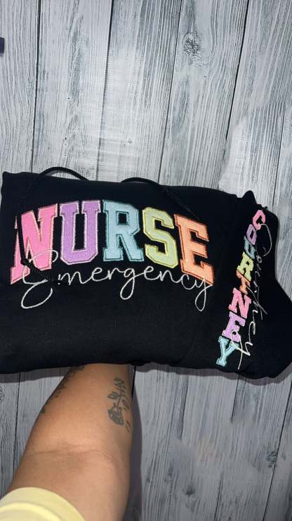 Custom Multi Colored Embroidered Glitter Crewneck