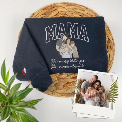 Custom Embroidered Mama Sweatshirt with Photo💖