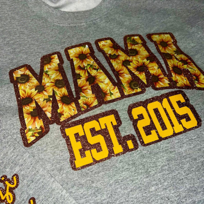 Custom Leopard Glitter Mama Sweatshirt, Kids Name on Sleeve, Mothers Day Mom Gift