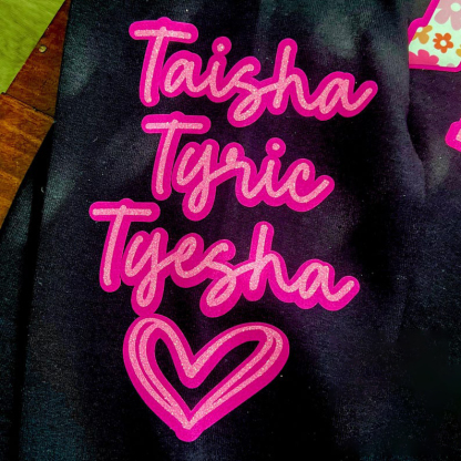 Custom Leopard Glitter Mama Sweatshirt, Kids Name on Sleeve, Mothers Day Mom Gift