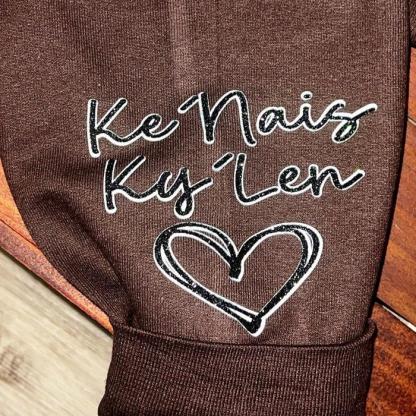 Custom Leopard Glitter Mama Sweatshirt, Kids Name on Sleeve, Mothers Day Mom Gift