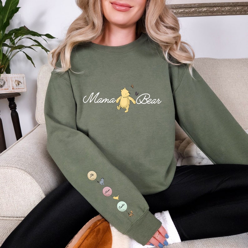 Custom Mama Bear Mother's Day Sweatshirt With Kids Names