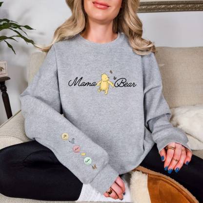 Custom Mama Bear Mother's Day Sweatshirt With Kids Names