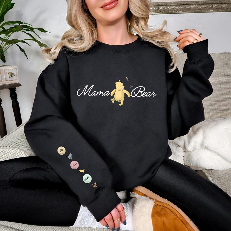 Custom Mama Bear Mother's Day Sweatshirt With Kids Names