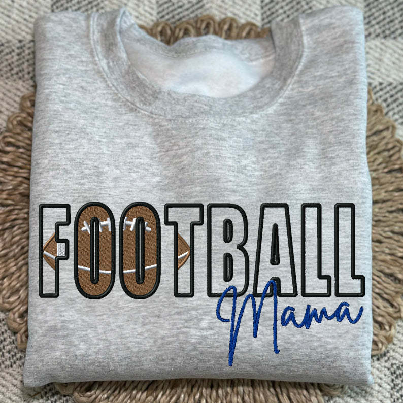 CustomFootball Embroidered Mama/Mom/Nana Sweatshirt