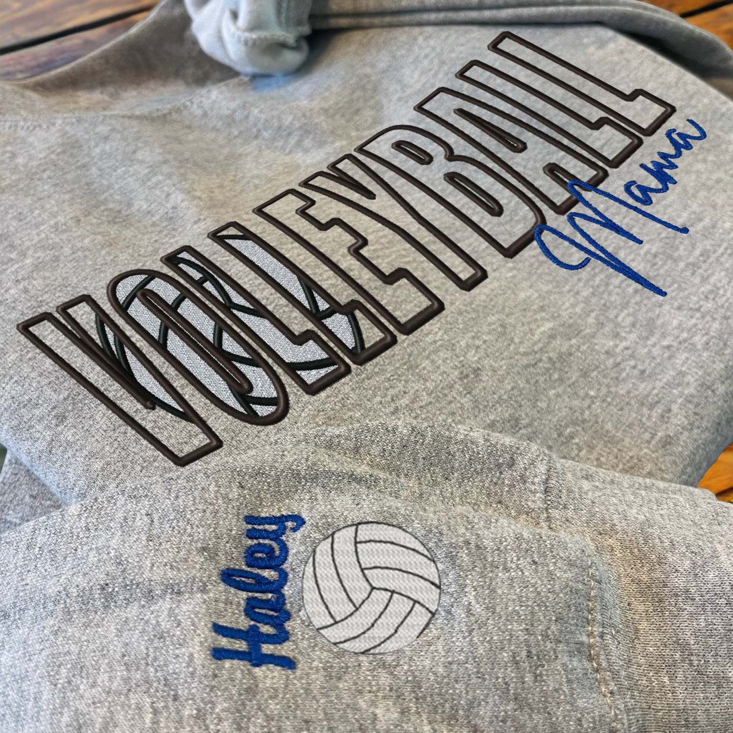 Custom Volleyball Embroidered Mama/Mom/Nana Sweatshirt