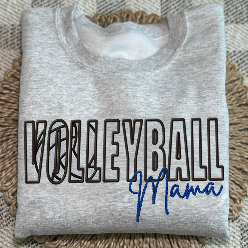 Custom Volleyball Embroidered Mama/Mom/Nana Sweatshirt