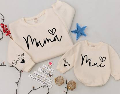 Personalized Mom And Baby Matching Family Sweatshirt/Hoodie