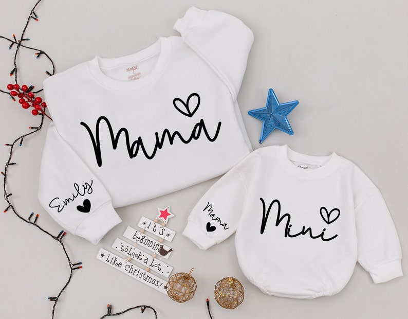 Personalized Mom And Baby Matching Family Sweatshirt/Hoodie