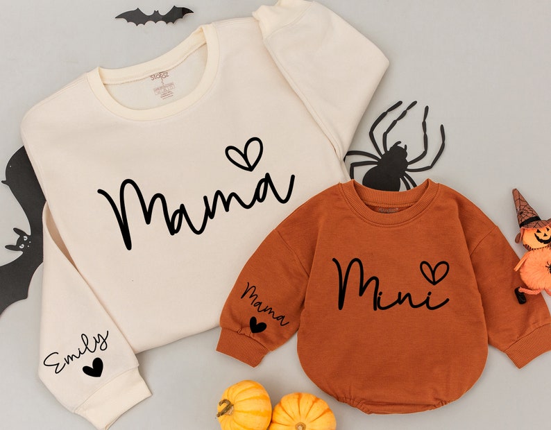 Personalized Mom And Baby Matching Family Sweatshirt/Hoodie