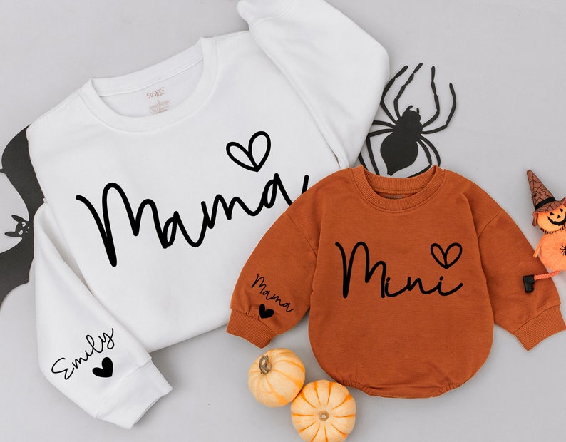 Personalized Mom And Baby Matching Family Sweatshirt/Hoodie