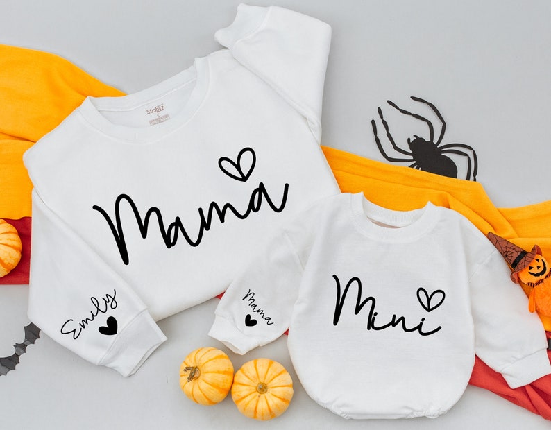 Personalized Mom And Baby Matching Family Sweatshirt/Hoodie
