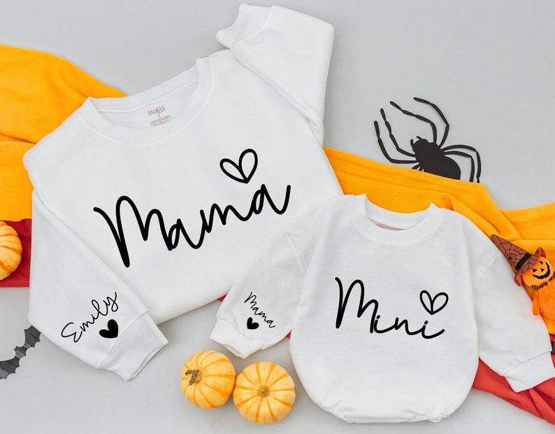Personalized Mom And Baby Matching Family Sweatshirt/Hoodie