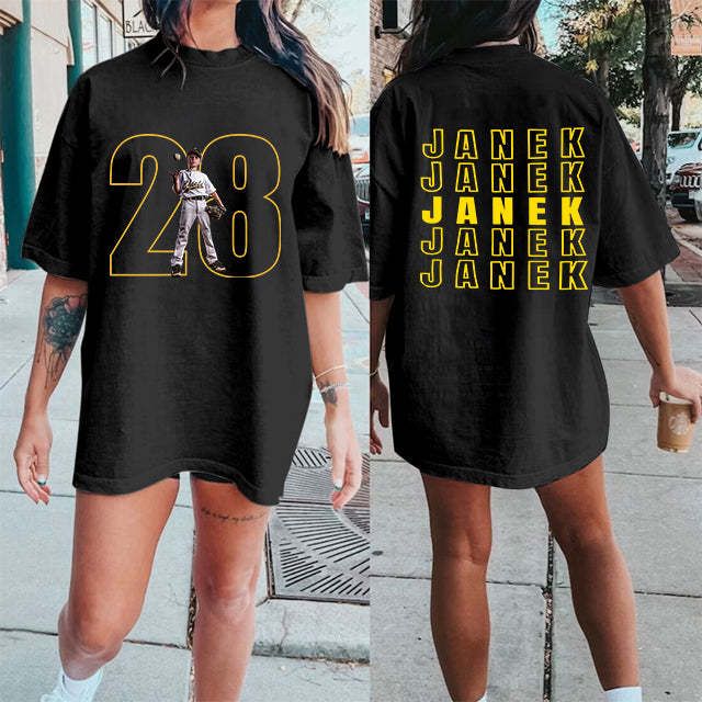 Custom Family Photo Sport T-Shirt/Personalize Cheer Tee