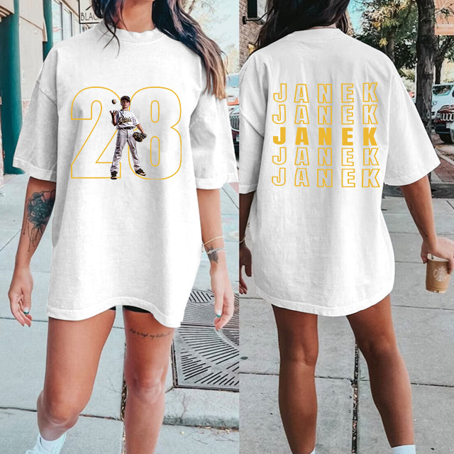 Custom Family Photo Sport T-Shirt/Personalize Cheer Tee