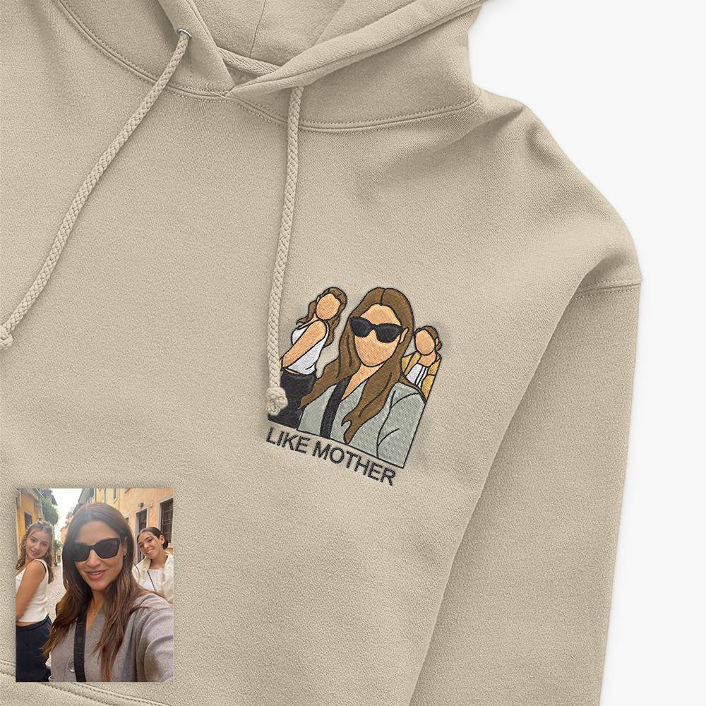 Mom's Masterpiece - Custom Colored Embroidery Hoodie