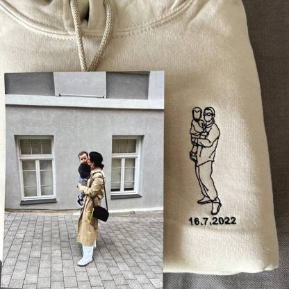 Mom's Masterpiece - Custom Colored Embroidery Hoodie