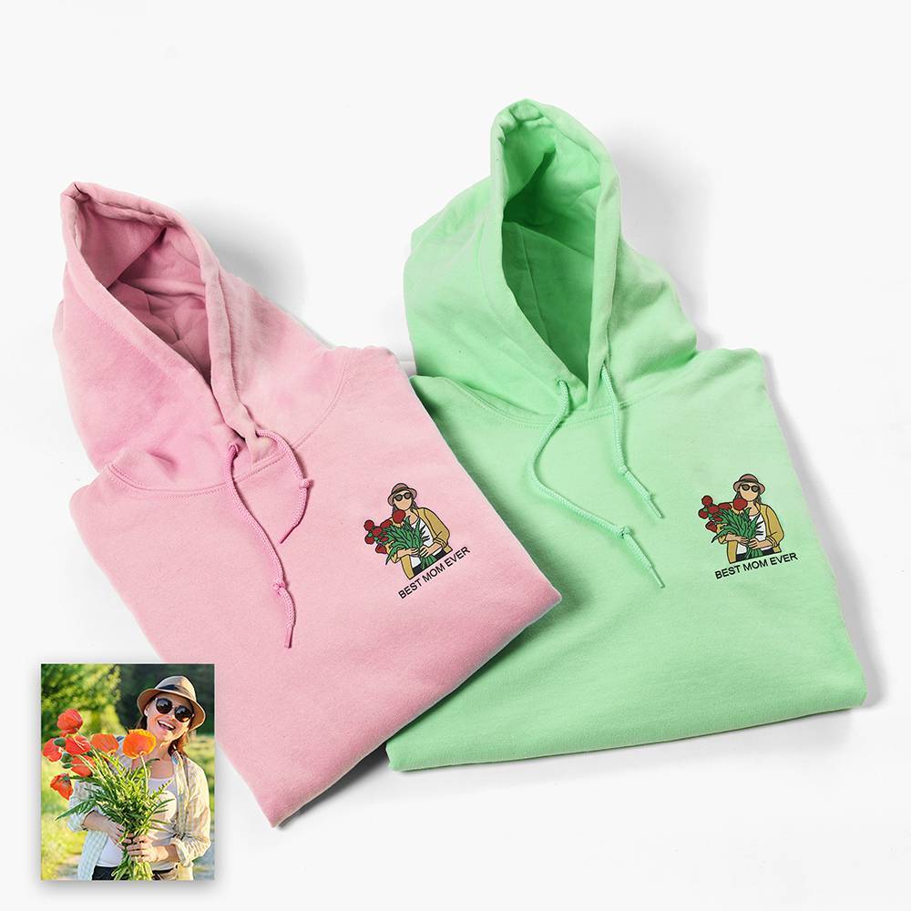Mom's Masterpiece - Custom Colored Embroidery Hoodie