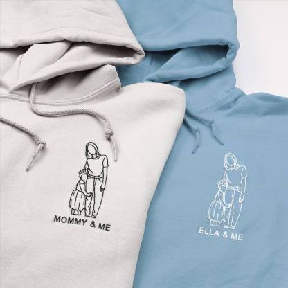 Mom's Masterpiece - Custom Colored Embroidery Hoodie