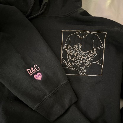 Custom Embroidered Family Photo Portrait Sweatshirt/Hoodie/T-shirt