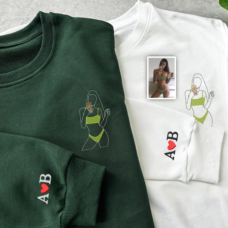 Custom Outline Embroidered Spicy Portrait Sweatshirt/Hoodie