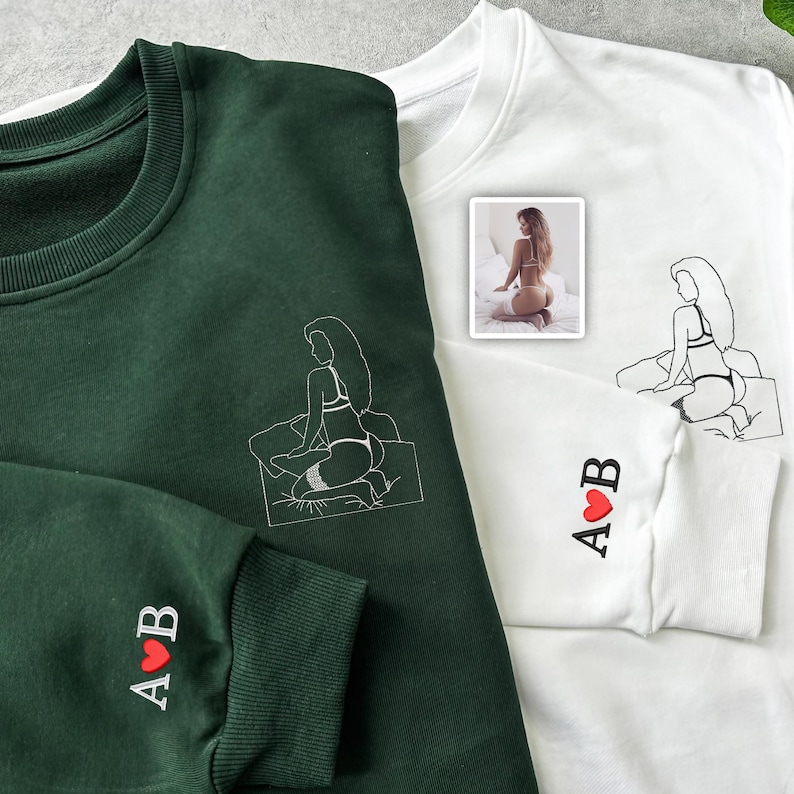 Custom Outline Embroidered Spicy Portrait Sweatshirt/Hoodie