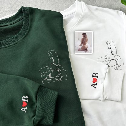 Custom Outline Embroidered Spicy Portrait Sweatshirt/Hoodie