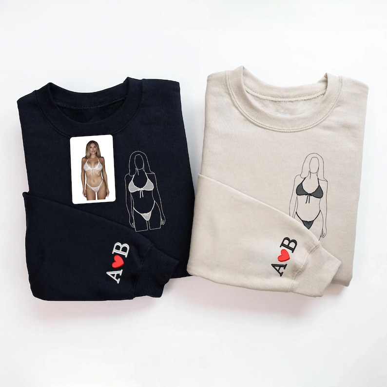 Custom Outline Embroidered Spicy Portrait Sweatshirt/Hoodie