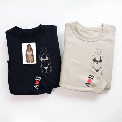 Custom Outline Embroidered Spicy Portrait Sweatshirt/Hoodie