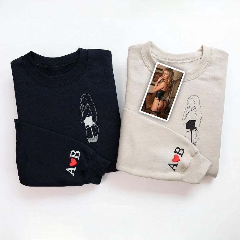 Custom Outline Embroidered Spicy Portrait Sweatshirt/Hoodie