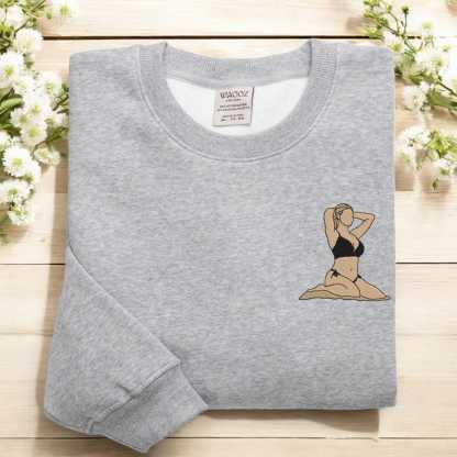 Custom Embroidery Hot Spicy Photo Portrait Hoodie/Crewneck/T-shirt