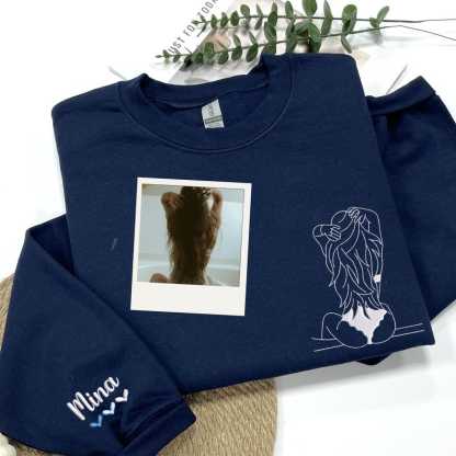 Custom Embroidered Spicy Outline Hot Portrait Sweatshirt