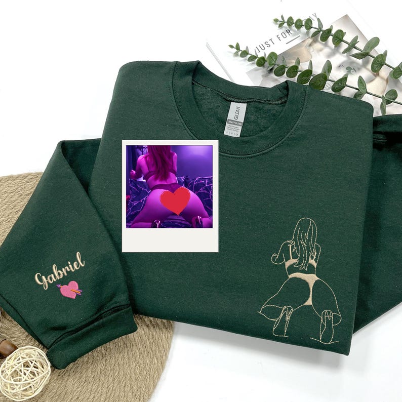 Custom Embroidered Spicy Outline Hot Portrait Sweatshirt