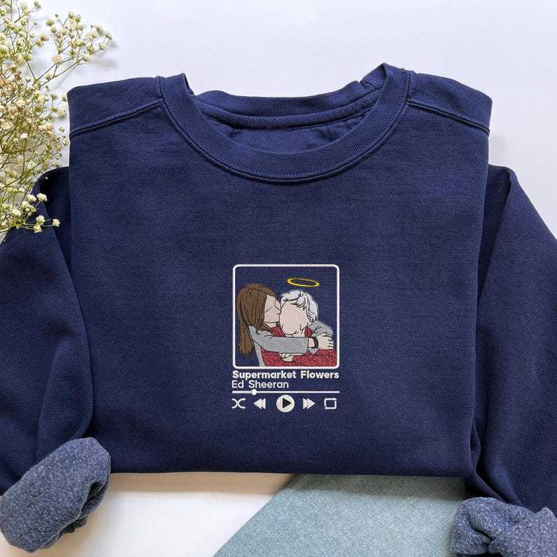 Custom Embroidery Photo Portrait Sweatshirt With Music Player