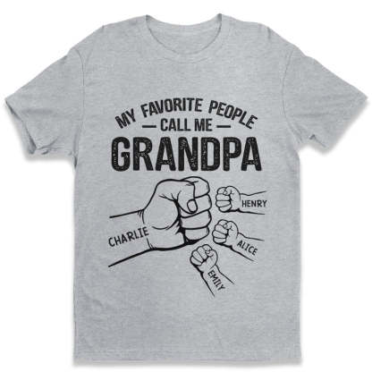 A Great Grandpa's Full Of Strength-Personalized Family Hands T-shirt/Hoodie