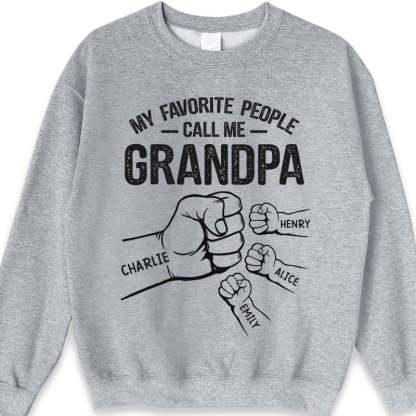A Great Grandpa's Full Of Strength-Personalized Family Hands T-shirt/Hoodie