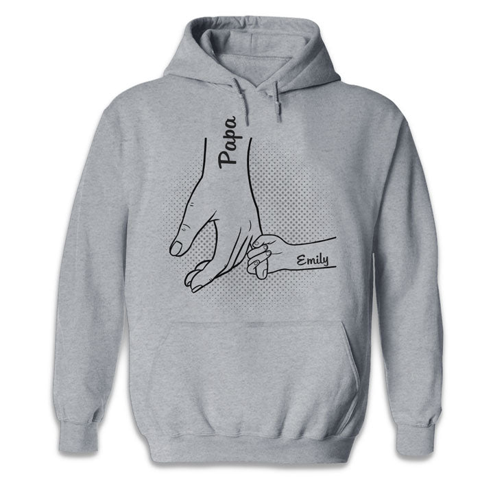 Hand In Hand, I Will Always Protect You-Custom Hand Holding T-shirt/Sweatshirt With Kids Names