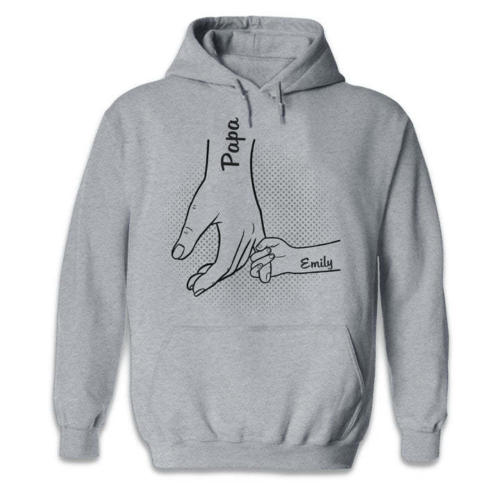 Hand In Hand, I Will Always Protect You-Custom Hand Holding T-shirt/Sweatshirt With Kids Names