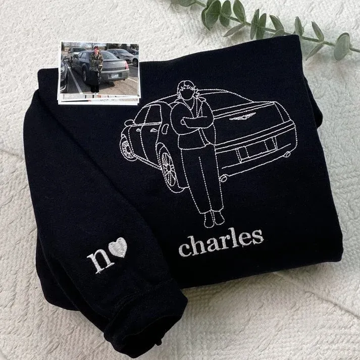 Personalized Gifts For Dad With Car On T-Shirt Or Sweatshirt