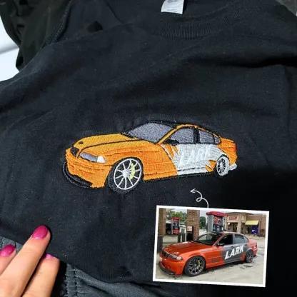 Personalized Gifts For Dad With Car On T-Shirt Or Sweatshirt