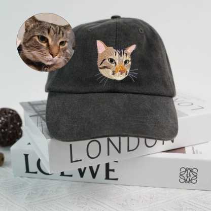 Custom Pet Photo Portrait Embroidered Baseball Cap/Hat