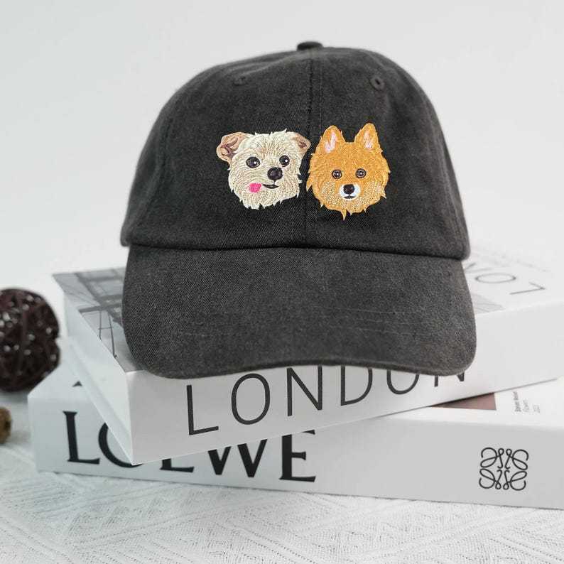 Custom Pet Photo Portrait Embroidered Baseball Cap/Hat