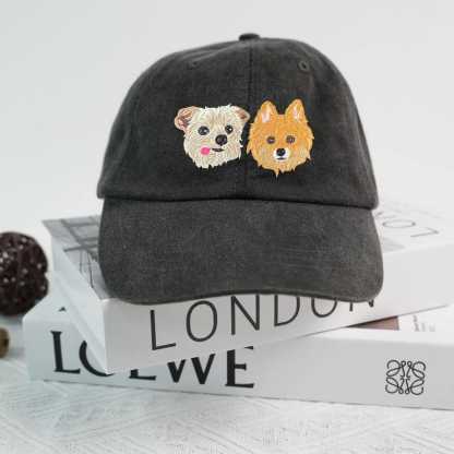Custom Pet Photo Portrait Embroidered Baseball Cap/Hat
