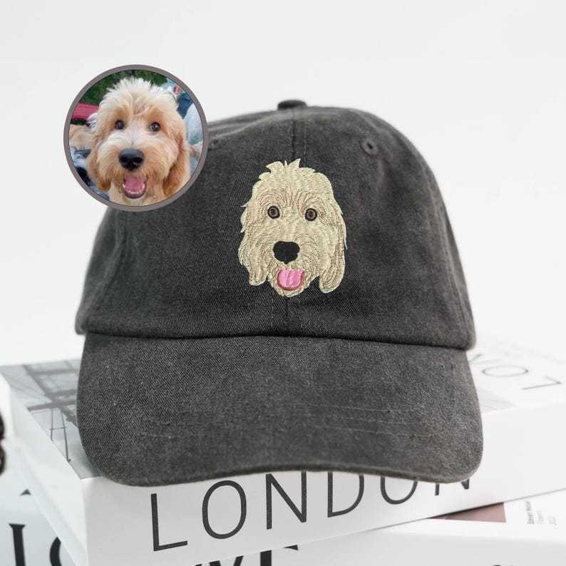 Custom Pet Photo Portrait Embroidered Baseball Cap/Hat