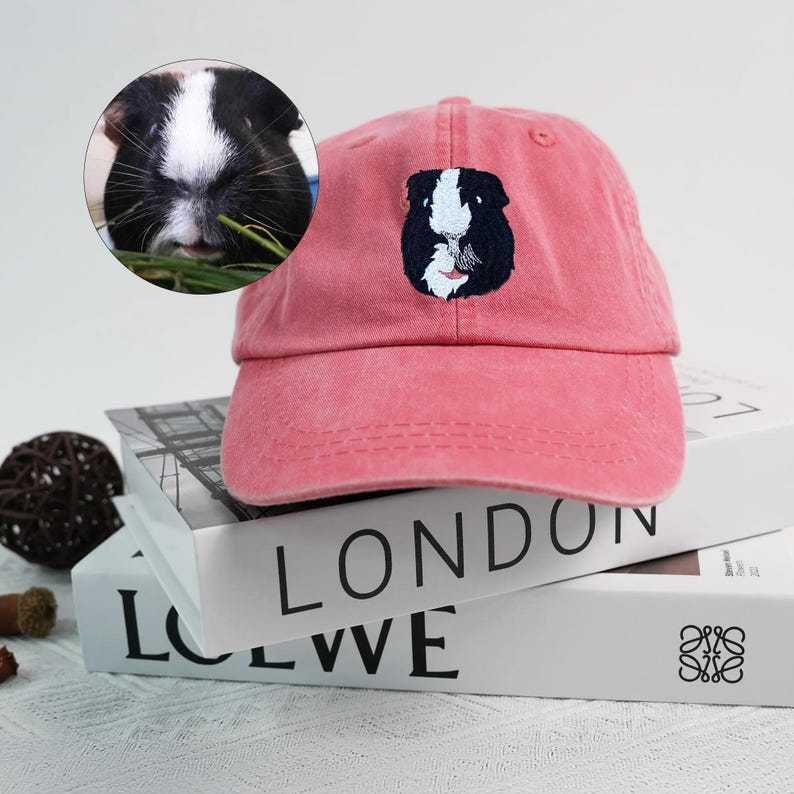 Custom Pet Photo Portrait Embroidered Baseball Cap/Hat