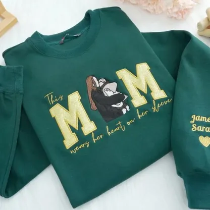 Customize Mom's Glitter Sweatshirt With Photo To Show Her Love