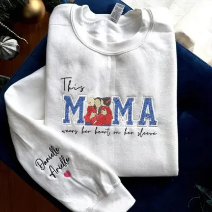 Customize Mom's Glitter Sweatshirt With Photo To Show Her Love