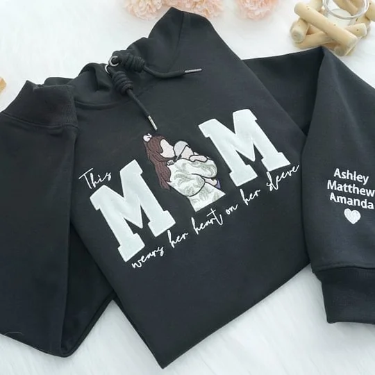 Customize Mom's Glitter Sweatshirt With Photo To Show Her Love