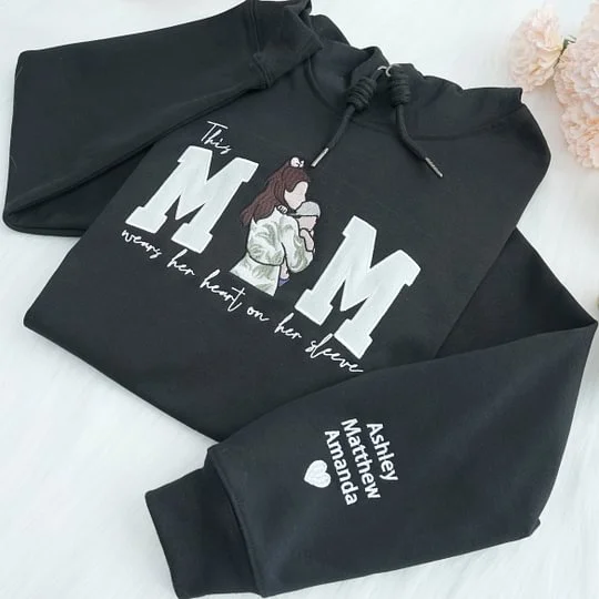 Customize Mom's Glitter Sweatshirt With Photo To Show Her Love