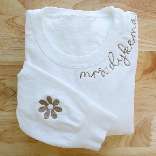 BRIDESMAID CUSTOM CREW-Custom Embroidered Crewneck